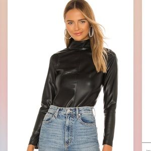 ALEXIS Peri‎ Vegan Leather long Sleeve Top